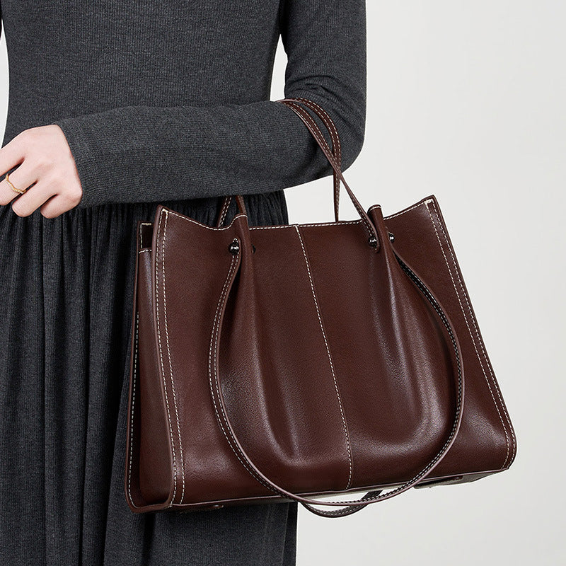 Women's Bag Autumn And Winter One Shoulder Genuine Leather Large Capacity Commuter High-grade Portable