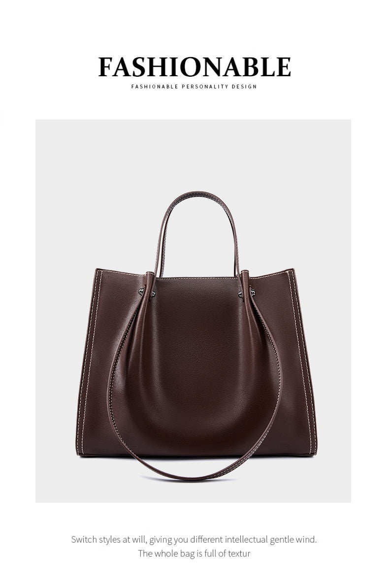 Women's Bag Autumn And Winter One Shoulder Genuine Leather Large Capacity Commuter High-grade Portable