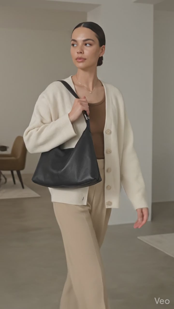 Genuine Leather Shoulder Tote Bag